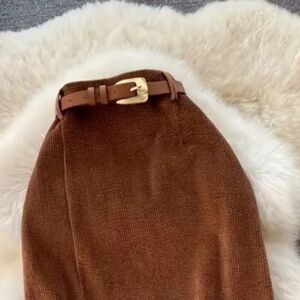 Women Camel Brown Western Buckle Belt